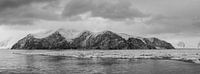 Panorama mysterious mountain Antarctica