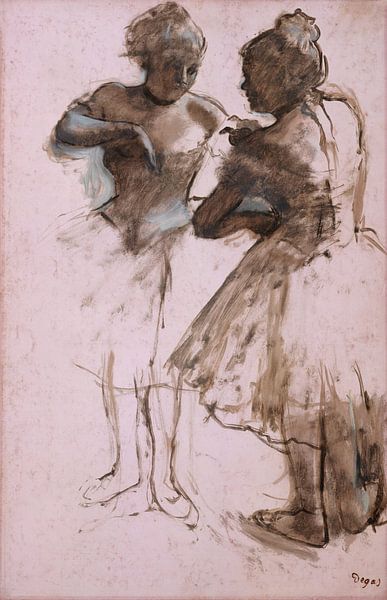 Zwei Tänzer, Edgar Degas von Meesterlijcke Meesters
