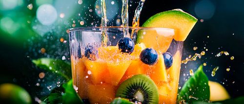 Fruitige verfrissing in een glas - sprankelend & kleurrijk
