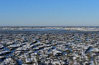 Snow and ice on the tidal flats