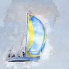 Sailing home  van Art by Jeronimo