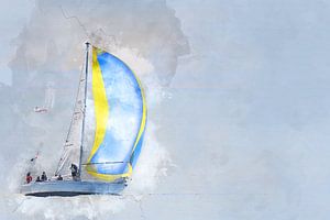 Sailing home  van Art by Jeronimo