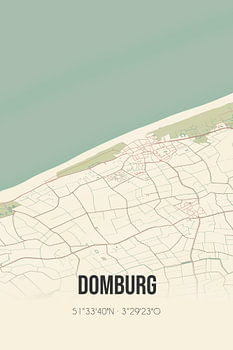 Alte Karte von Domburg (Zeeland)
