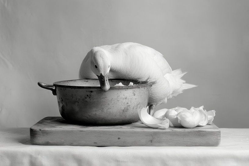 Eend koken van Poster Art Shop