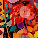 My garden in red by annemiek art thumbnail