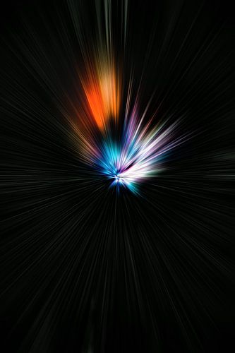 noyau coloré, explosion de couleurs