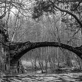 Old stone arch bridge between rocks 3 by Holger Spieker