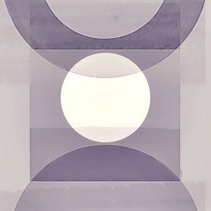 Abstract pastel shapes monochrome mauve
