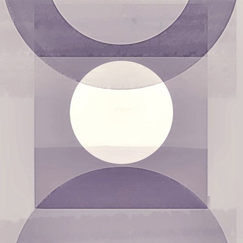 Abstract pastel shapes monochrome mauve