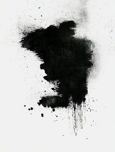 Schwarze Wolke auf weißem Hintergrund