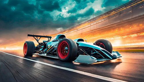 Racewagen in stadion