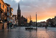 City square with a beautiful sunset by Werner Lerooy thumbnail
