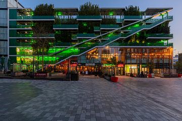 Le centre ville de Nieuwegein en soirée