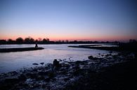 zonsopkomst boven de Hollandsche IJssel met ijsschotsen von André Muller Miniaturansicht