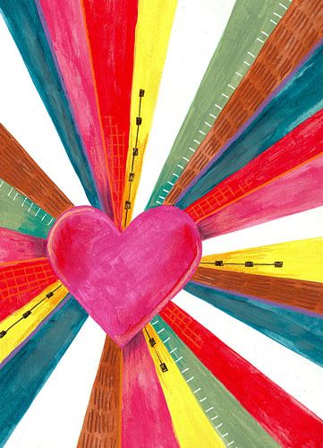 Abstract Regenboog Hart