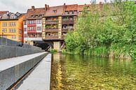 Merchants' Bridge and River Gera in Erfurt by Gunter Kirsch thumbnail