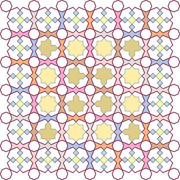 De Zoete Smaak van het Leven - Islamitisch Geometrisch Patroon van Anja Backer