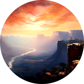 Grand Canyon zonsondergang van Jan Bechtum