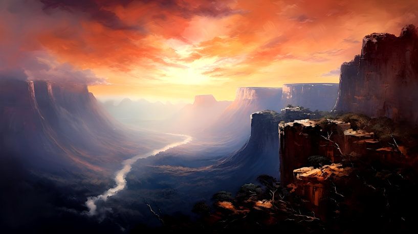 Grand Canyon zonsondergang by Jan Bechtum