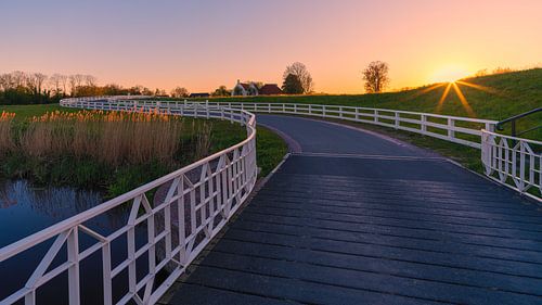 Sunset at Aduarderzijl in the province of Groningen by Henk Meijer Photography