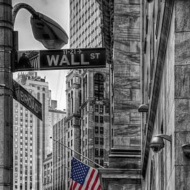 Wall Street New York City Manhattan Colourkey by Carina Buchspies