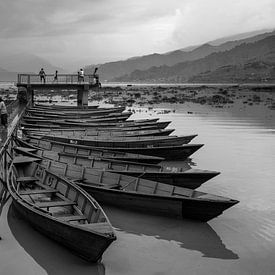 Le bord du lac de Pokhara sur Merijn Geurts