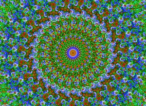 Rosette in Blau (Mandala)