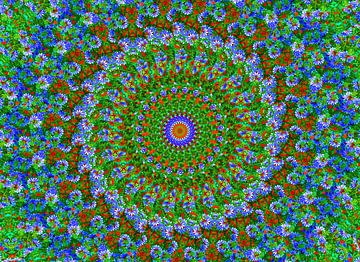 Bloem-Pracht (Retro Mandala) van Caroline Lichthart