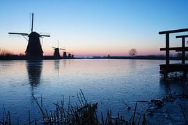 winter op de Kinderdijk