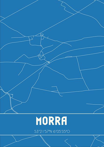 Blueprint | Map | Morra (Fryslan) by Prints of Place