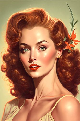 Portret van een vintage vrouw