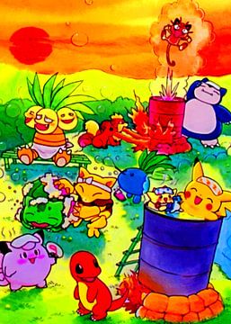 pokemon sauna gelukkig van miyamoto art