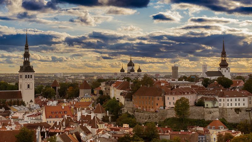 Blick von der Olaikirche über Tallin zum Domberg von Robert Ruidl