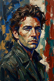 Portrait masculin expressionniste moderne réalisé dans un style « impasto » audacieux sur Zala Creative
