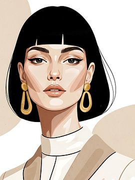 Portrait féminin stylisé moderne