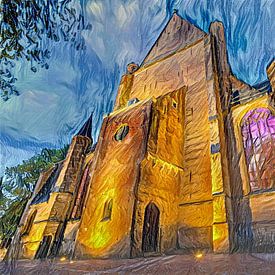 Peinture numérique Grote Sint-Laurenskerk Alkmaar sur Henk van Dijk