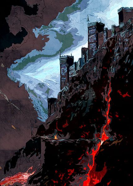 castle in the larva mountains by ahmad hanan attaki