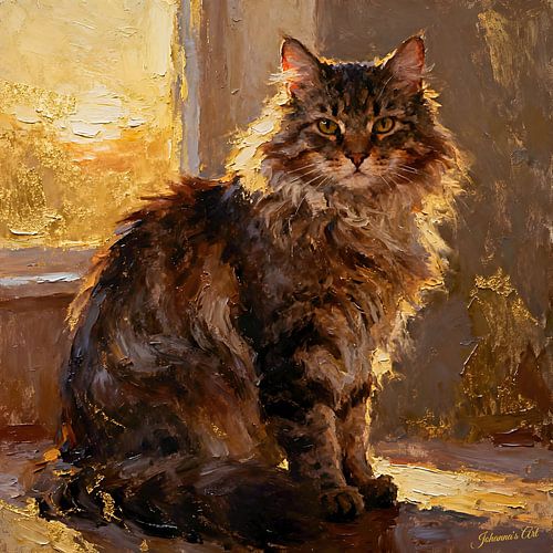 Kattenkunstcollectie – Noorse boskat 2 van Johannas Art Creations