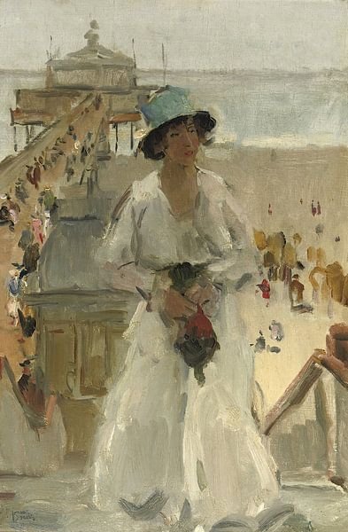 Auf dem Boulevard von Scheveningen, der Pier dahinter, Isaac Israels von Meisterhafte Meister