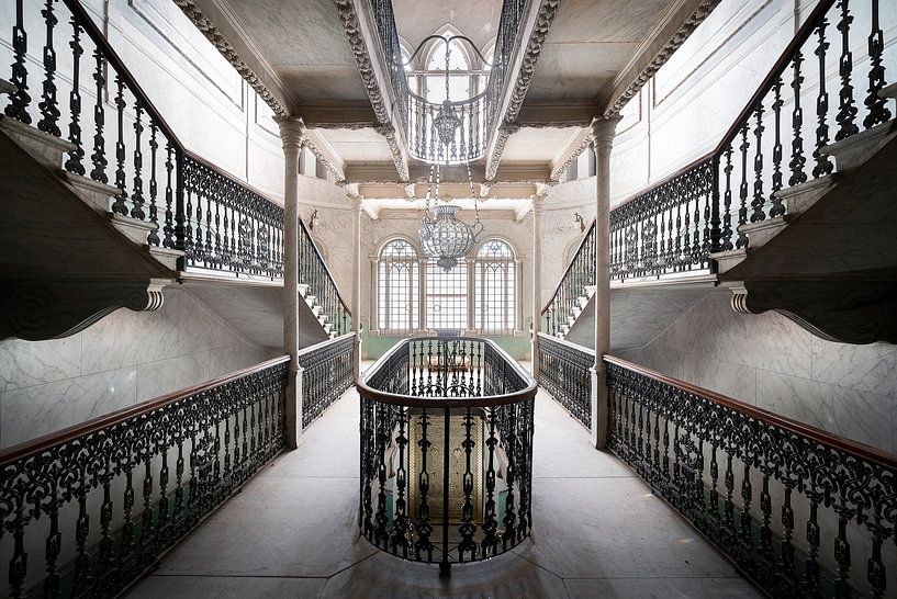 Staircase in Splendid Palace. by Roman Robroek - Photos of Abandoned Buildings