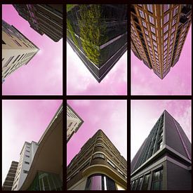 Street building pink by Bob Crooymans