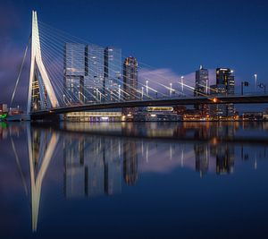 Reflets de la ligne d'horizon de Rotterdam sur Ilya Korzelius