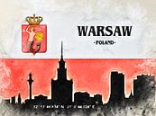 Warschau von Printed Artings Miniaturansicht