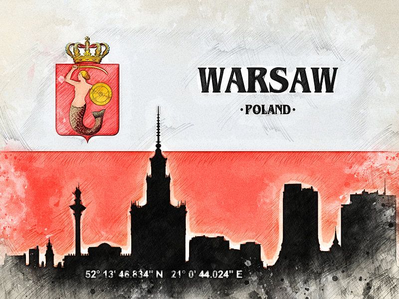 Warschau von Printed Artings