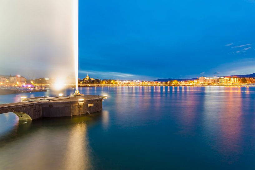 Jet d'eau à Genève sur le lac Léman par Werner Dieterich