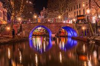 Tunnels blauw verlicht in Utrecht van Rick van de Kraats thumbnail