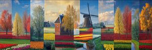 La campagne : les Pays-Bas plats en couleur