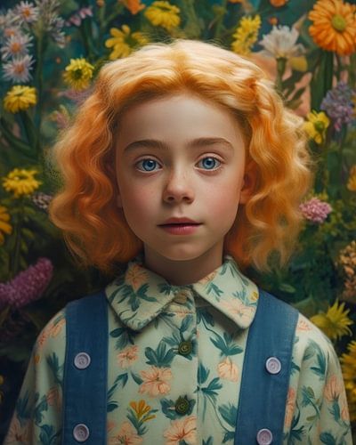 Kleurrijk fine art portret