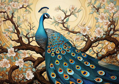 Gemälde Pfau