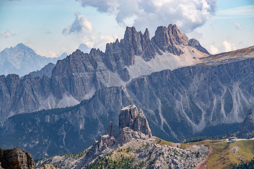 the rugged mountain scenery of the Dolomites with the Cima Ambrizzola by Leo Schindzielorz